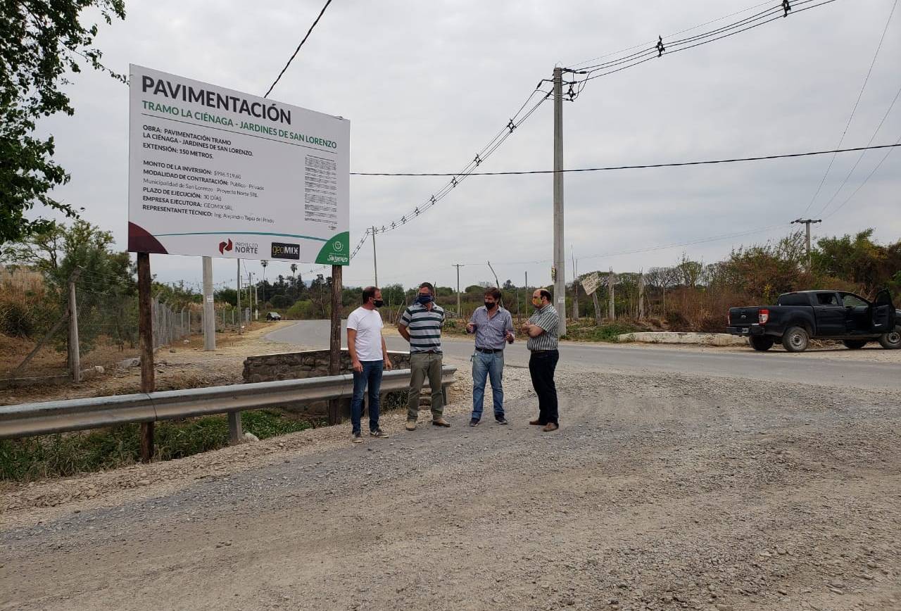 Iniciaron las tareas de pavimentación en el tramo La Ciénaga – Jardines de San Lorenzo