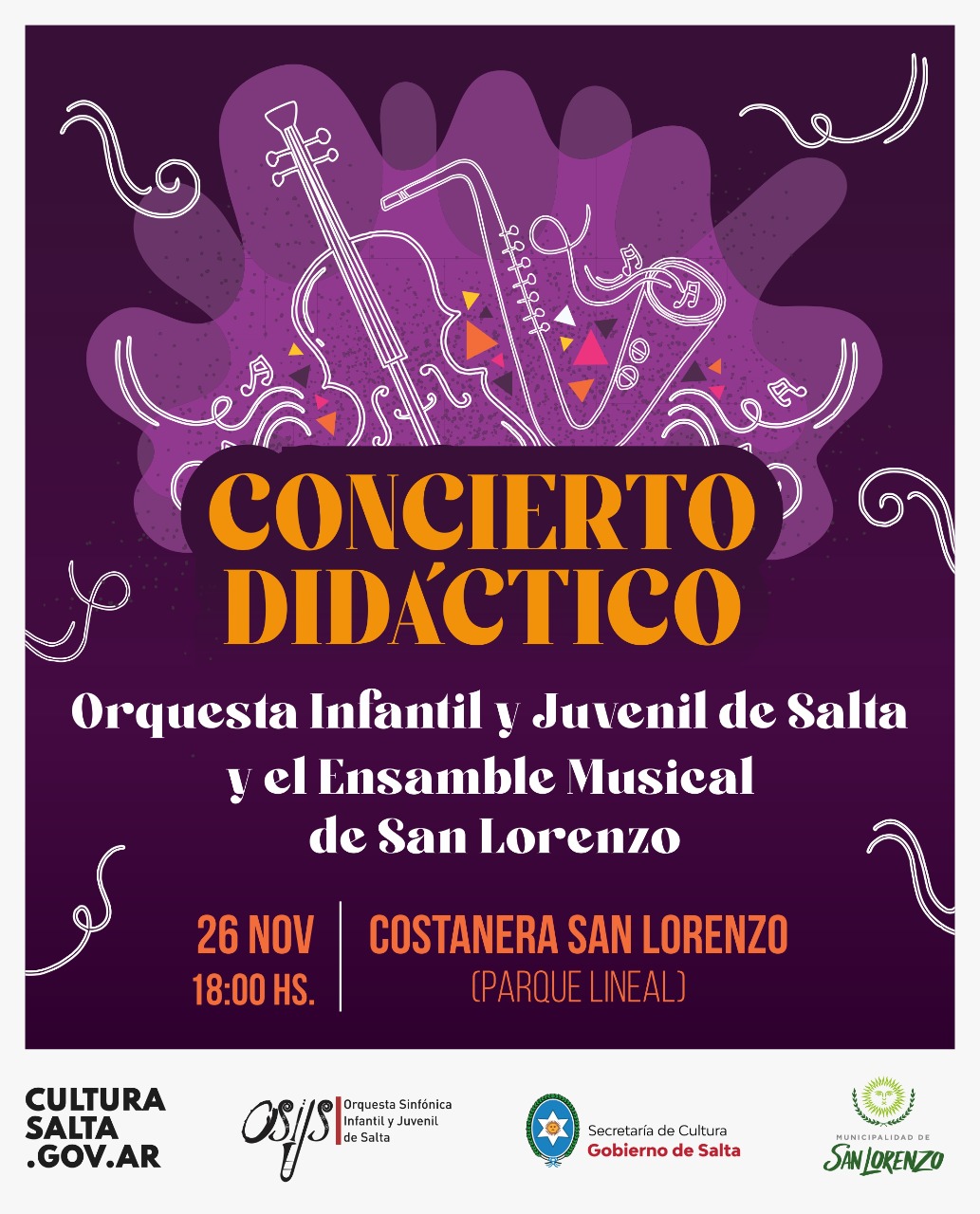 La Orquesta Infanto Juvenil y el Ensamble de San Lorenzo brindarán un concierto gratuito en la costanera