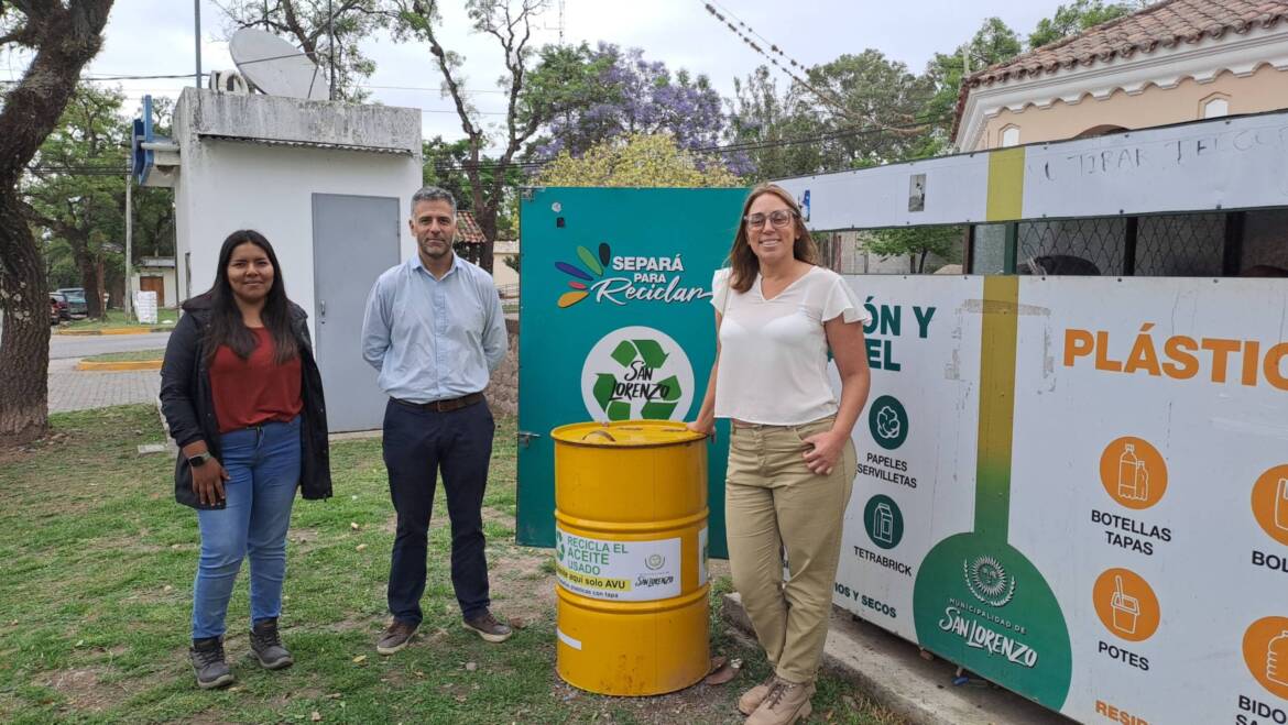 PUNTOS VERDES EN SAN LORENZO PARA EL RECICLAJE DE ACEITE VEGETAL USADO