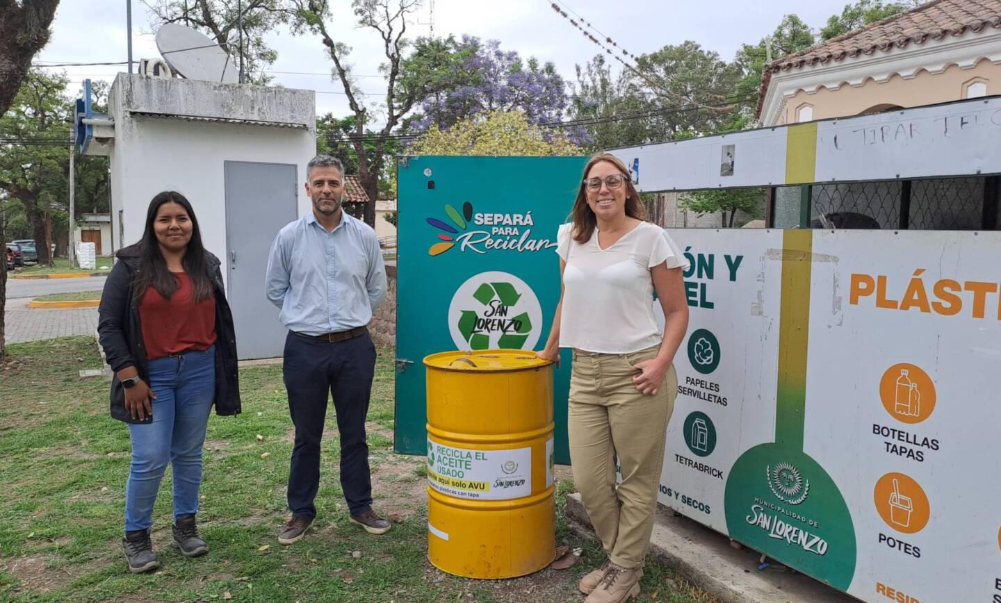 PUNTOS VERDES EN SAN LORENZO PARA EL RECICLAJE DE ACEITE VEGETAL USADO