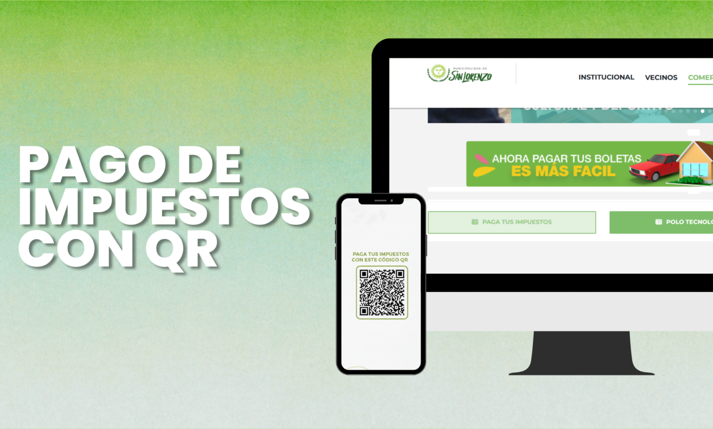 La Municipalidad de San Lorenzo incorporó el QR para el pago de impuestos y servicios municipales