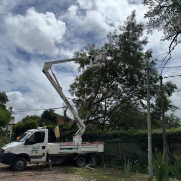 Amplio operativo municipal tras las fuertes lluvias en San Lorenzo