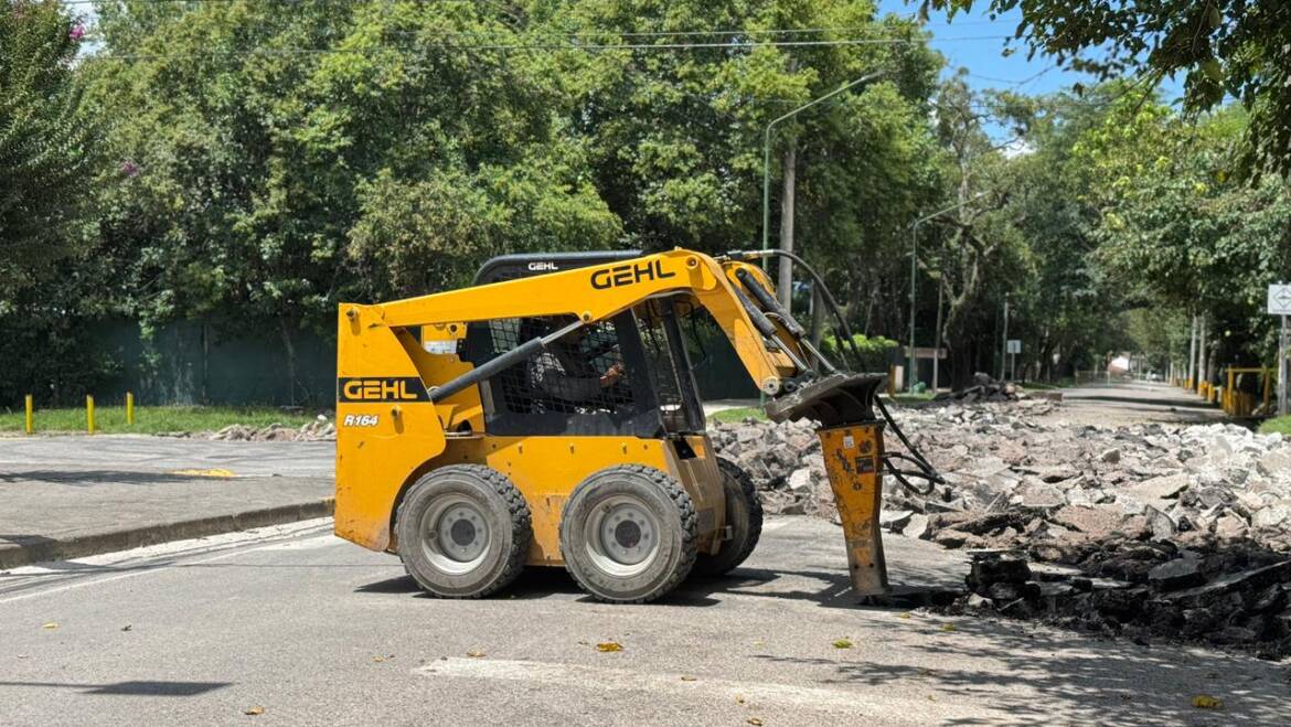 La Municipalidad de San Lorenzo inició obras de recambio de hormigón en avenida San Martín