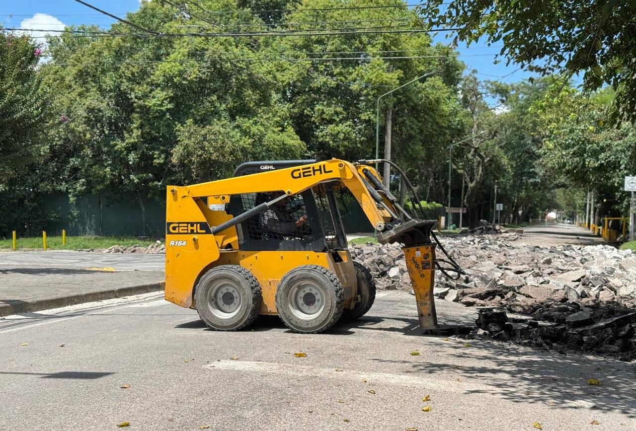 La Municipalidad de San Lorenzo inició obras de recambio de hormigón en avenida San Martín