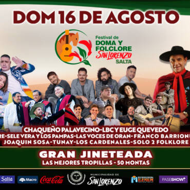 San Lorenzo se prepara para celebrar sus fiestas patronales con un gran festival de Doma y Folclore